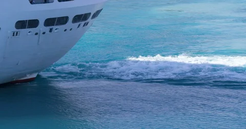 Cruise Ship Propeller Creating Ocean Wake Stock-Footage 125178407