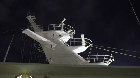 Cruise Ship Radar Navigation System at Night 库存影片 147604455