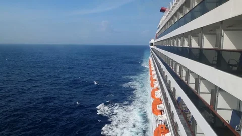 Cruise Ship sailing Stock Footage