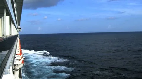 Cruise ship at sea Stock Footage 12408772