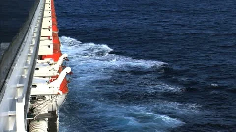 Cruise ship at sea Stock Footage 12408878