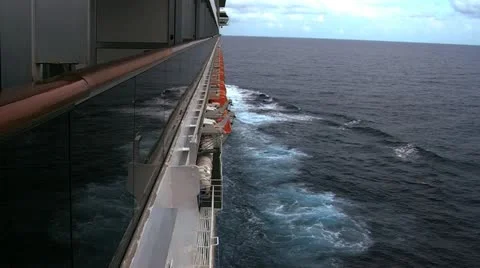 Cruise ship at sea Stock Footage 12416564