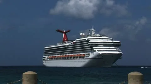 Cruise ship at sea Stock Footage 12416567