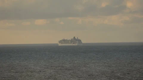 Cruise ship at sea Stock Footage 45256567