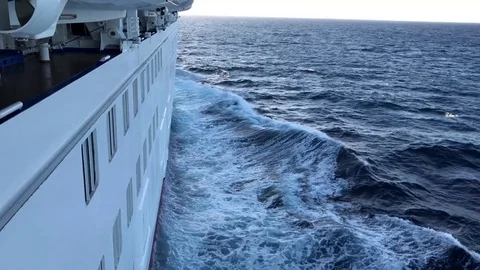 Cruise Ship at Sea Stock Footage 73557595