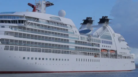 Cruise ship side view Stock Footage 32506105