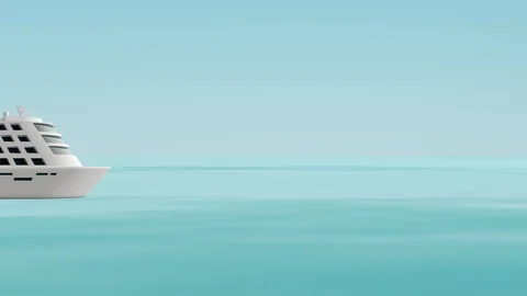 Cruise ship is sinking in the ocean  Stock Footage 117539167