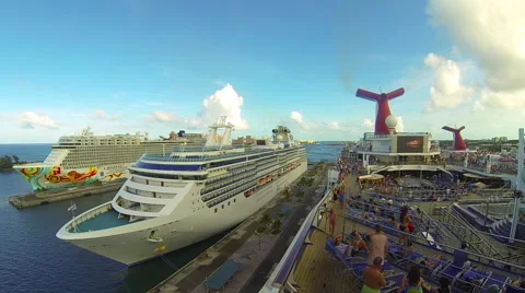 Cruise Ship Time Lapse Stock Footage 49004433