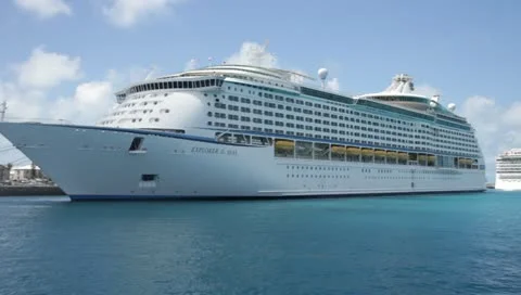 Cruise ship tracking shot Stock Footage 11236440