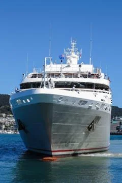 Cruise ship using bow propeller. Fotos de archivo