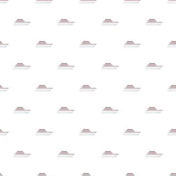 Cruise ship vector seamless pattern for travel background Illustrazione stock