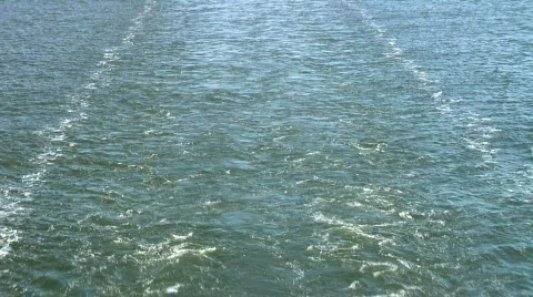 Cruise ship wake Stock Footage 493356