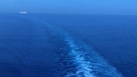 Cruise ship wake Stock Footage 91840346