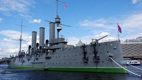 Cruiser Aurora. Timelapse video. Stock Footage 141718387
