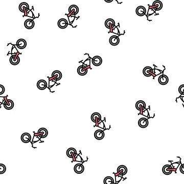 Cruiser bike vector seamless pattern Illustrazione stock