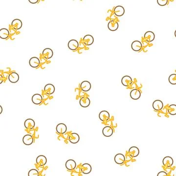 Cruiser bike vector seamless pattern 库存插图