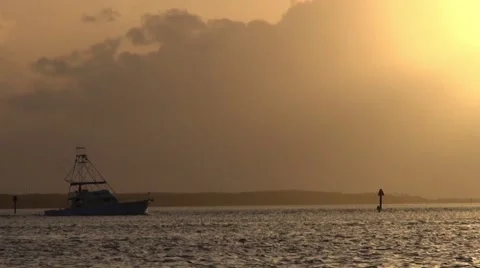 Cruiser at dawn Stock Footage 52365639