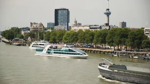 A cruiser ship docking at the pier Stock Footage 203285067