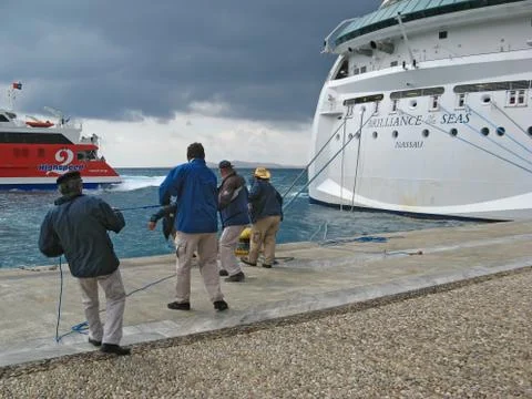 Cruiser workers in action Stock Photos
