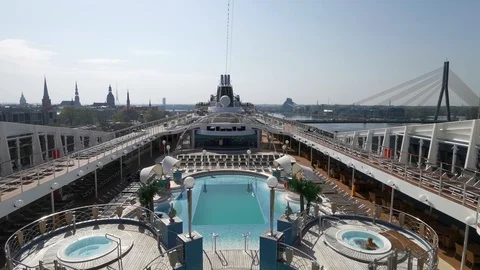Cruiseship deck Stock Footage 107009971