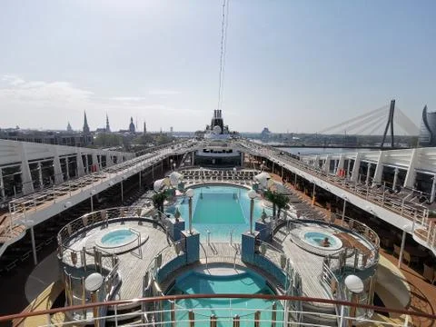 Cruiseship deck. Stock Photos