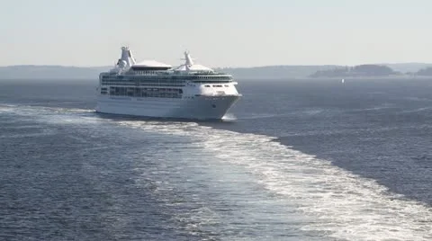 Cruiseship wake 002 Stock Footage 21152914