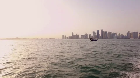 Cruising in Doha city Stock Footage 74020683