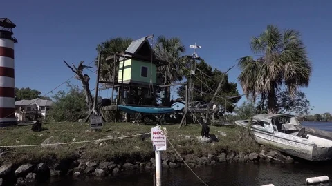 Cruising by Monkey Island Stock Footage 125817191