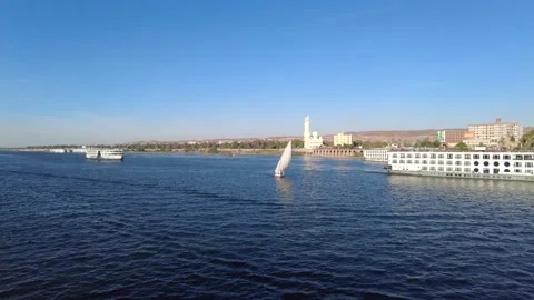 Cruising on the Nile, Aswan Stock Footage 218023849