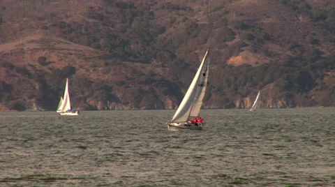 Cruising Sailboat Stock Footage 38879401