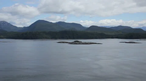 Cruising by small islands Stock Footage 25887924