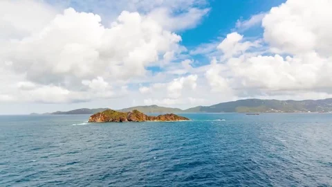 Cruising into St. Thomas Timelapse 4K HD Video stock 74299410