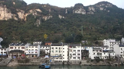 Cruising on the Yangtze River Stock Footage 45138899