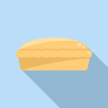 Crumble apple pie icon flat vector. Cake dessert Illustrazione stock