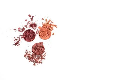 Crumbled eye shadow refills Stock Photos