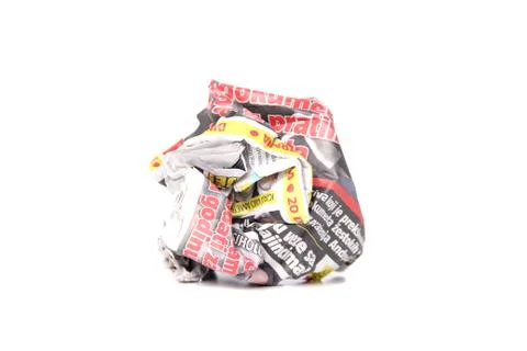 Crumbled paper Stock Photos