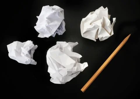 Crumbled papers Stock Photos