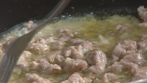 Crumbled sausages Stock Footage 106499681