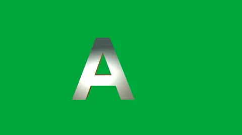 Crumbling Alphabet "A "  Animation:  +Matte Video stock 55200183