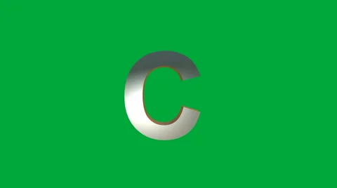 Crumbling Alphabet "C "  Animation:  +Matte Video stock 55200288