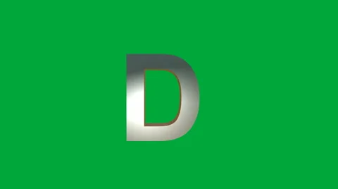 Crumbling Alphabet "D "  Animation:  +Matte Stock Footage 55200385