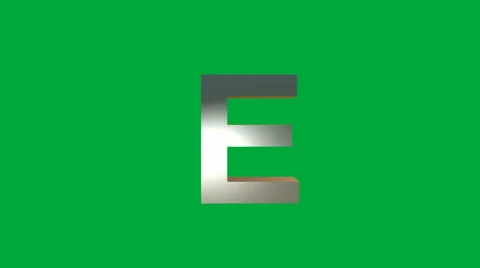 Crumbling Alphabet " E"  Animation:  +Matte Stock Footage 55200384