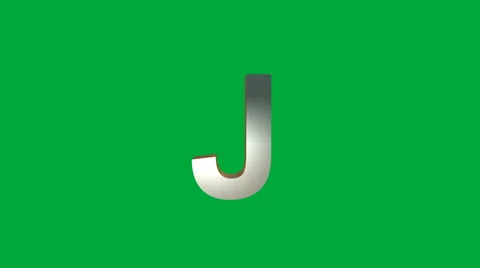 Crumbling Alphabet " J"  Animation:  +Matte Stock Footage 55200745