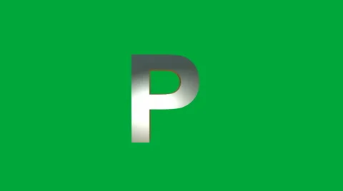 Crumbling Alphabet "P "  Animation:  +Matte Stock Footage 55201058