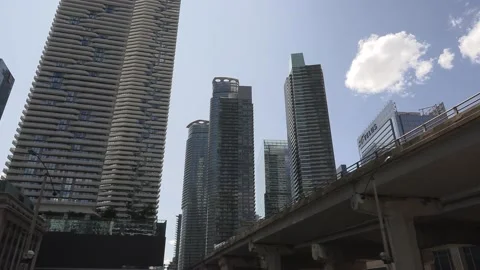 Crumbling concrete city highway infrastructure Stock Footage 158901853