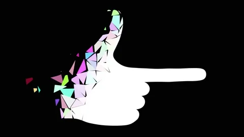 Crumbling pointer stick with hand isolated on black background. Stock Footage 236969843