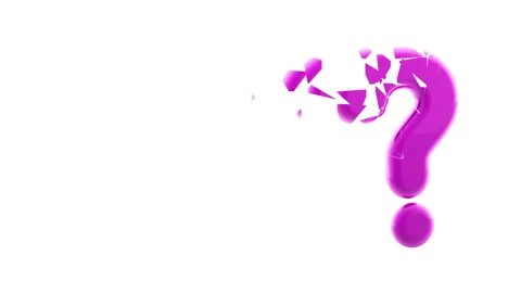 Crumbling question mark isolated in white background. Stock Footage 234428519