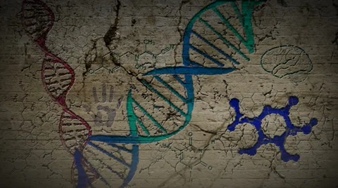 Crumbling Wall Dna Stock Footage 68334792