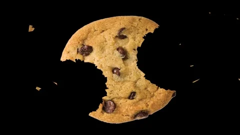 Crumbs from both sides of the cookie fly everywhere Stock Footage 291713237