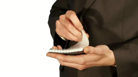 Crumple notepad page Stock Footage 10839976